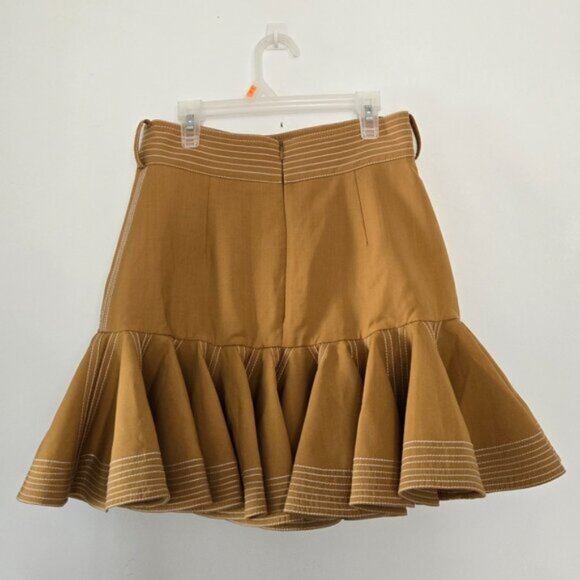 RARE! Zimmermann Ninety Six Zippy Safari Flip Skirt Size 2 Medium b92E - Picture 3 of 8